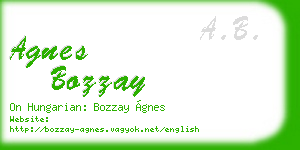 agnes bozzay business card